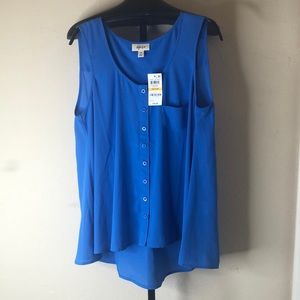 NWT sleeveless Style & Co’s beach blue blouse